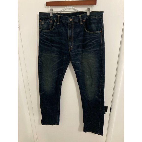 Ralph Lauren Double RL Other - RRL - Double RL Men's American 14oz. Union Blue Denim Zip Fly Slim Narrow Jeans,